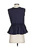 Barbour Solid Blue Sleeveless Blouse Size 4 - photo 2