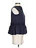 Barbour Solid Blue Sleeveless Blouse Size 4 - photo 4