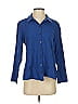 Habitat Blue 3/4 Sleeve Button-Down Shirt Size S - photo 1