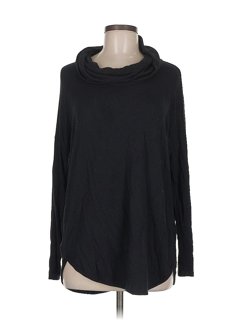 Pre-owned Lou & Grey Pullover Sweater In Black