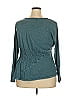 DKNY Jeans 100% Cotton Teal Long Sleeve Top Size 18 - photo 2