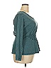 DKNY Jeans 100% Cotton Teal Long Sleeve Top Size 18 - photo 4