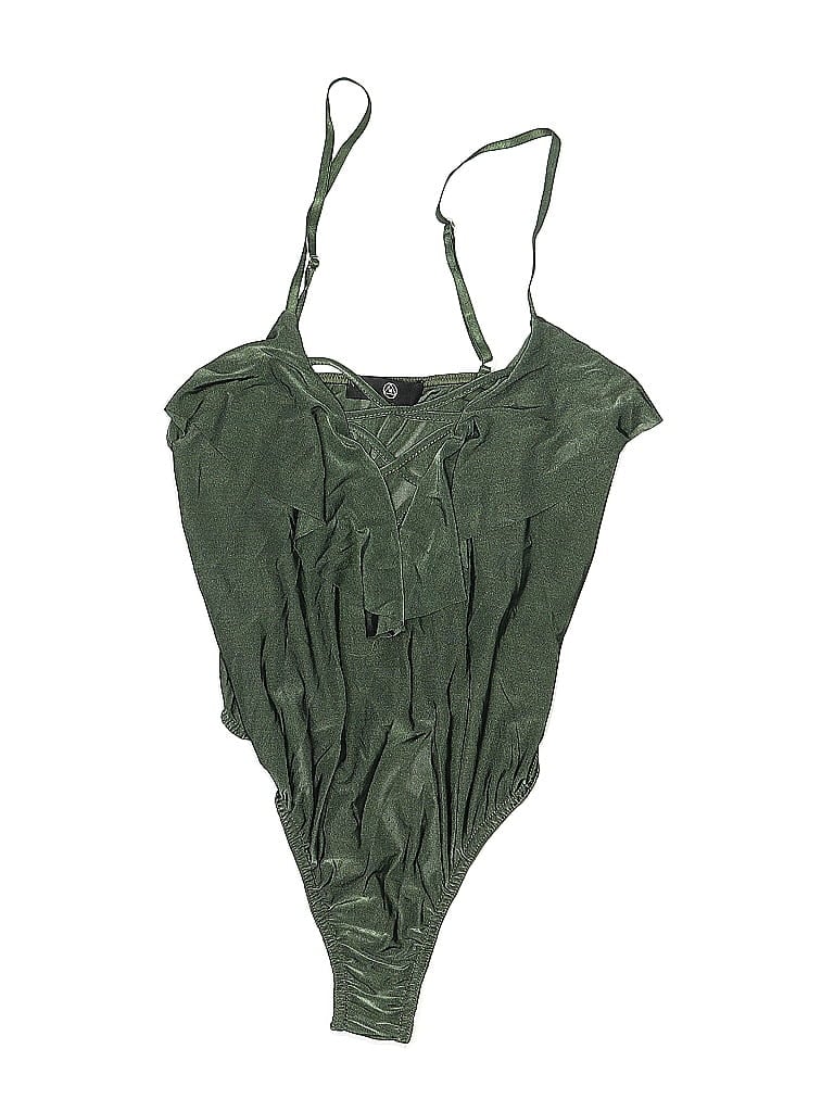 Pre-owned Missguided Bodysuit In Green