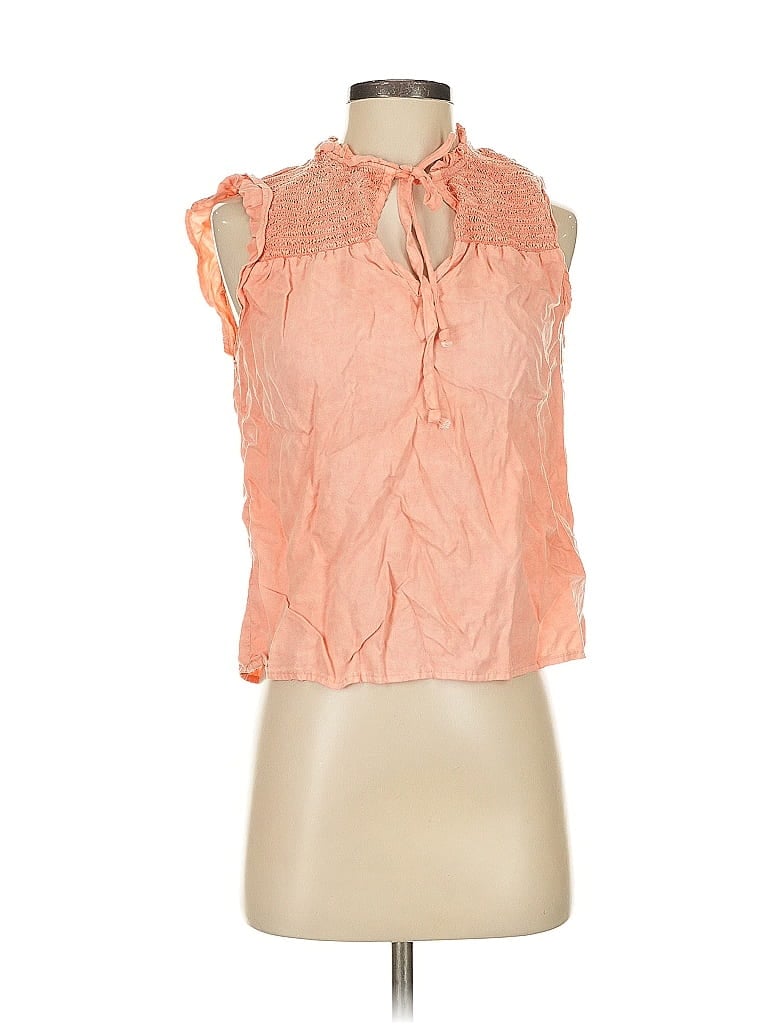Pre-owned Bella Dahl Sleeveless Blouse In Orange