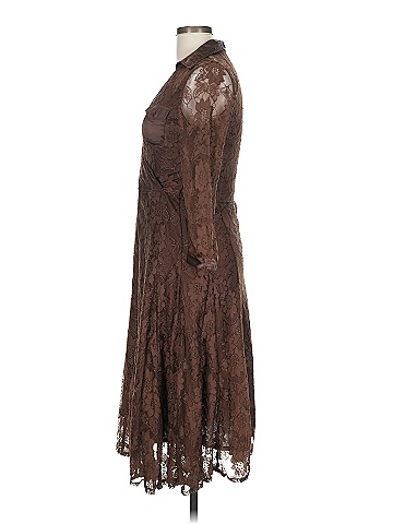Assorted Brands Brown Elegant Brown Lace Dress Size 12