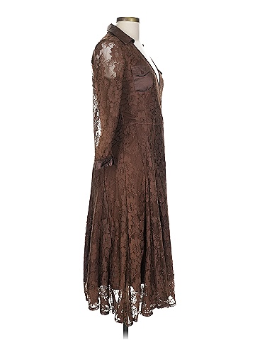 Assorted Brands Brown Elegant Brown Lace Dress Size 12