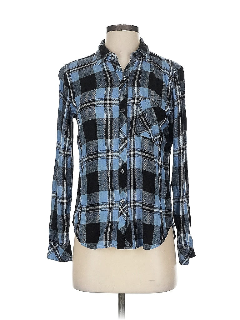 Pre-owned Rails Long Sleeve Button Down Shirt In Blue