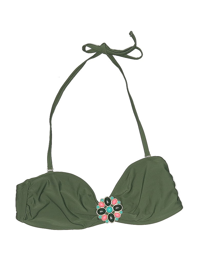 Xhilaration Hearts Green Swimsuit Top Size XL - photo 1