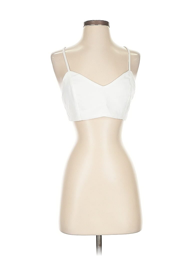 Pre-owned Superdown Sleeveless Top Ivory Sweetheart Neckline Tops In White
