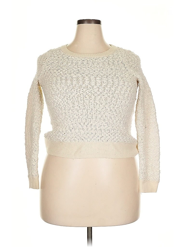 Pre-owned Moth Pullover Sweater In White