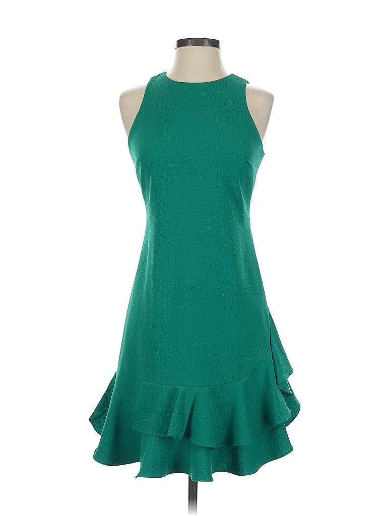 Chelsea28 Solid Green Cocktail Dress Size 2 - photo 1