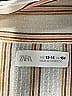 Zara Kids Stripes Ivory 3/4 Sleeve Button-Down Shirt Size 13 - 14 - photo 3