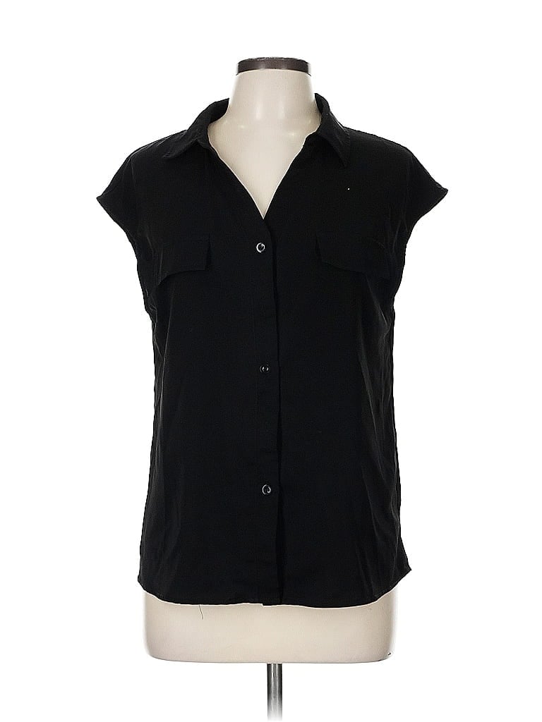 Lotusmile 100% Polyester Black Sleeveless Blouse Size M - photo 1