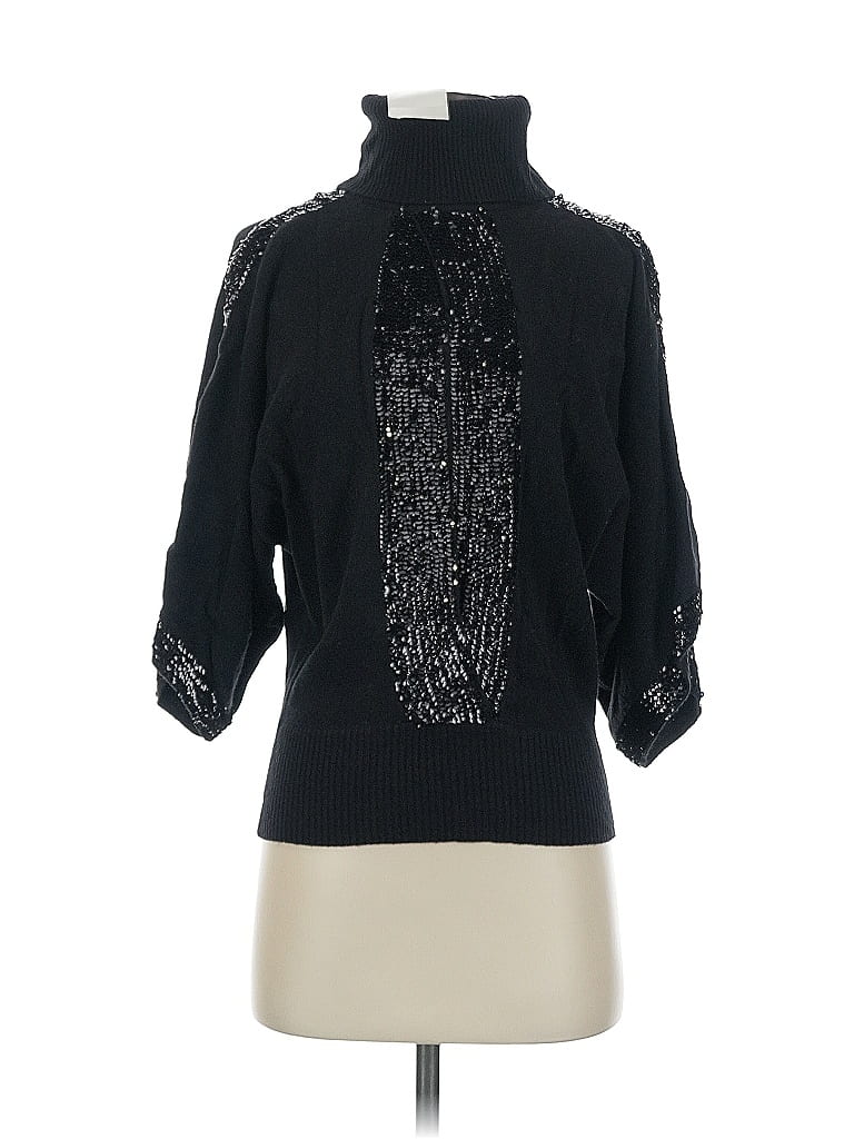 Pre-owned Bebe Wool Pullover Sweater In Black