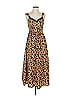 Thakoon Collective 100% Polyester Animal Print Brown Casual Dress Size 4 - photo 1