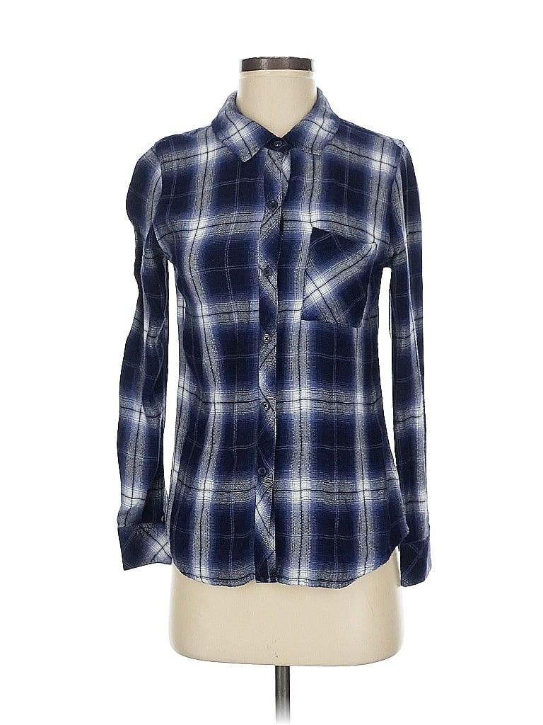 Pre-owned Rails Long Sleeve Button Down Shirt In Blue