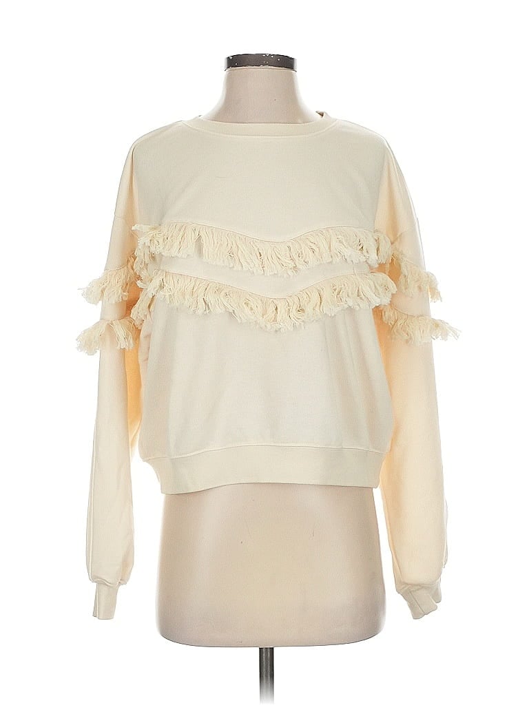 Pre-owned Blue Blush Sweatshirt In White