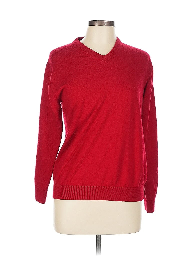Pre-owned Assorted Brands Wool Pullover Sweater In Red