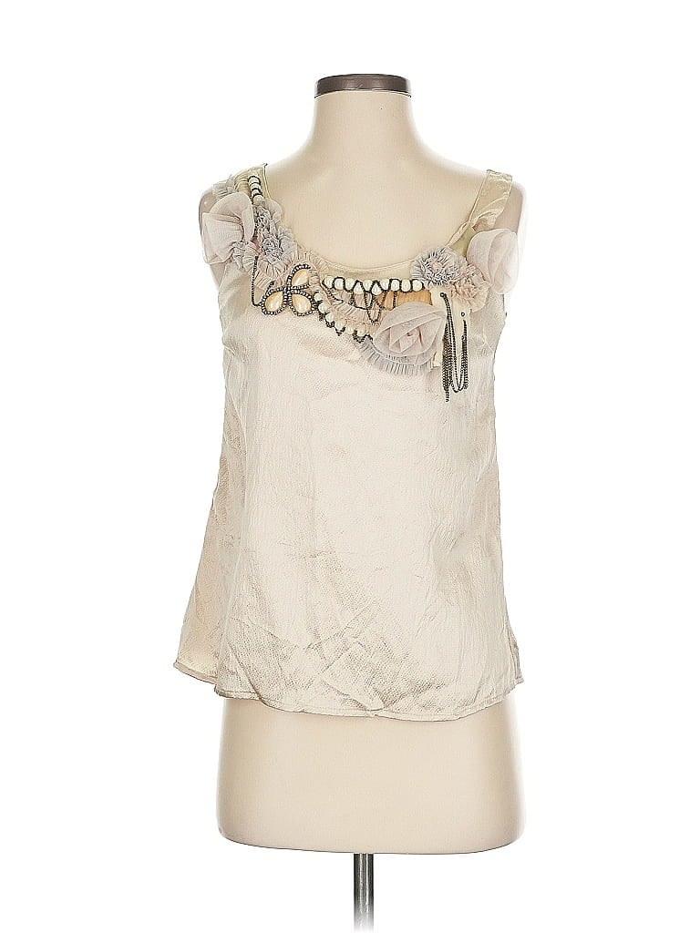 Corey Lynn Calter 100% Silk Ivory Sleeveless Silk Top Size 0 - photo 1