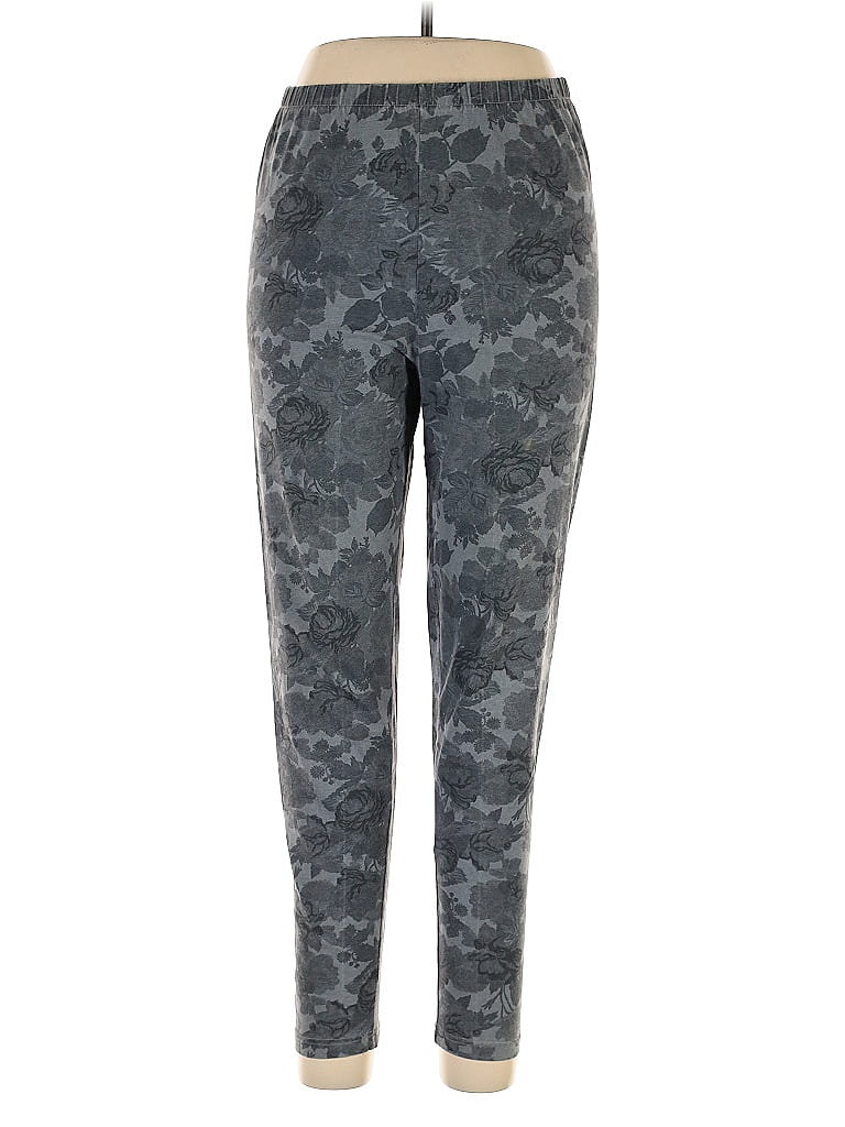 Newport News Print Gray Active Pants Size 1X - photo 1