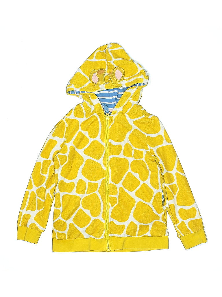 Mini Boden Yellow Zip Up Hoodie Size 7 - photo 1