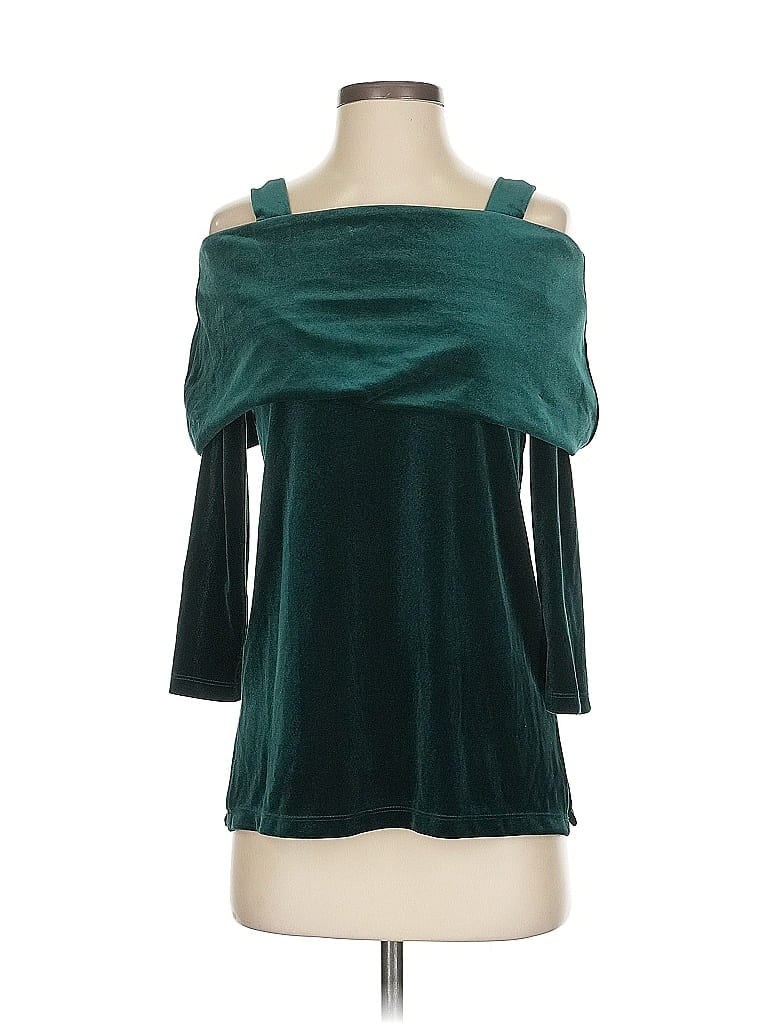 Pre-owned Travelers By Chico's Cardigan Sweater In Green