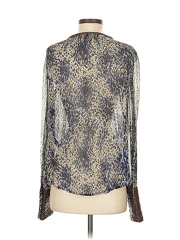 Elizabeth and James Long Sleeve Silk Top (view 2)