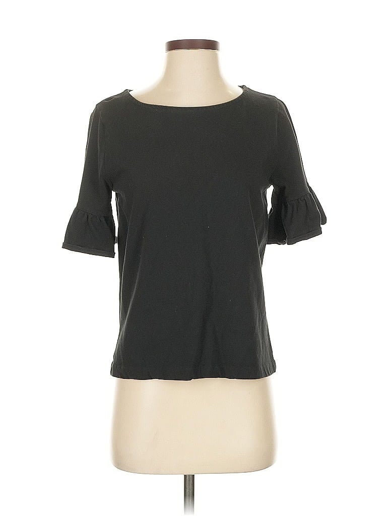 Pre-owned J.crew Factory Store Short Sleeve Top Gray Boatneck Tops