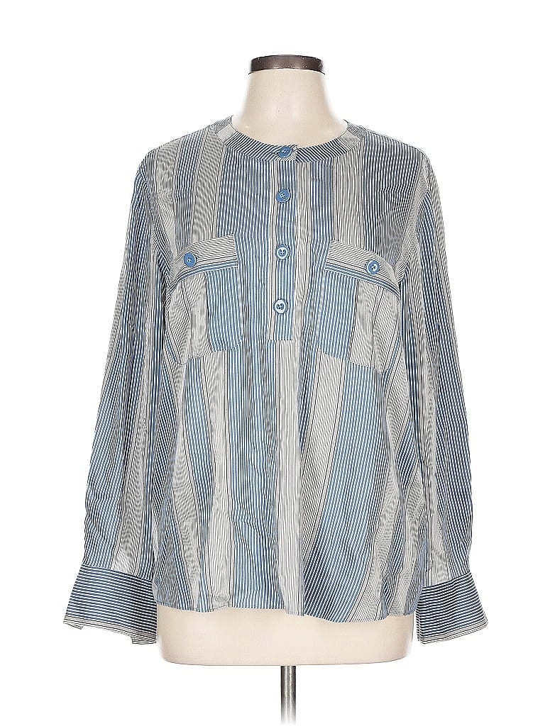 Pre-owned Joie Long Sleeve Blouse In Blue