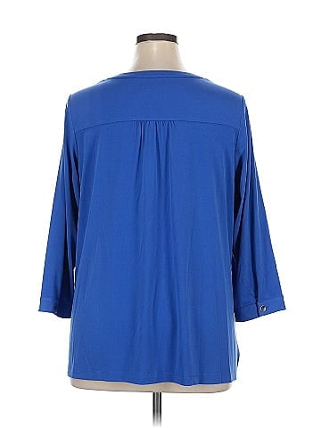 Susan Graver 3/4 Sleeve Blouse (view 2)