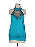 Arden B. 100% Polyester Teal Sleeveless Blouse Size M - photo 1