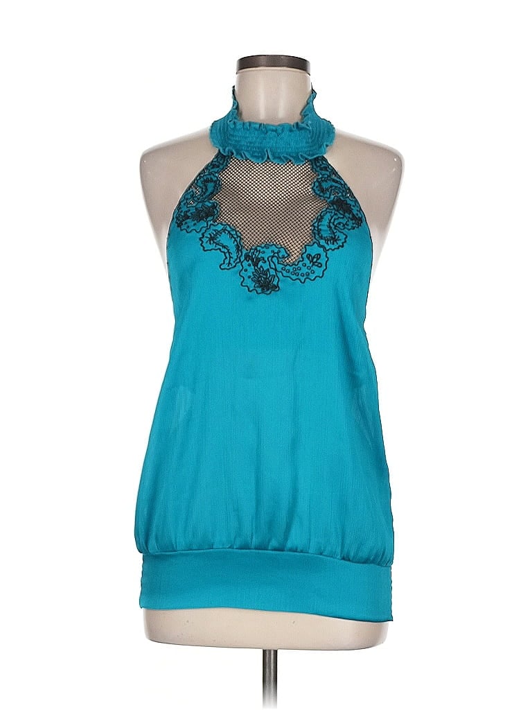 Arden B. 100% Polyester Teal Sleeveless Blouse Size M - photo 1