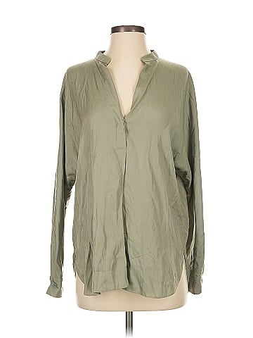 Vince. Long Sleeve Silk Top (view 1)
