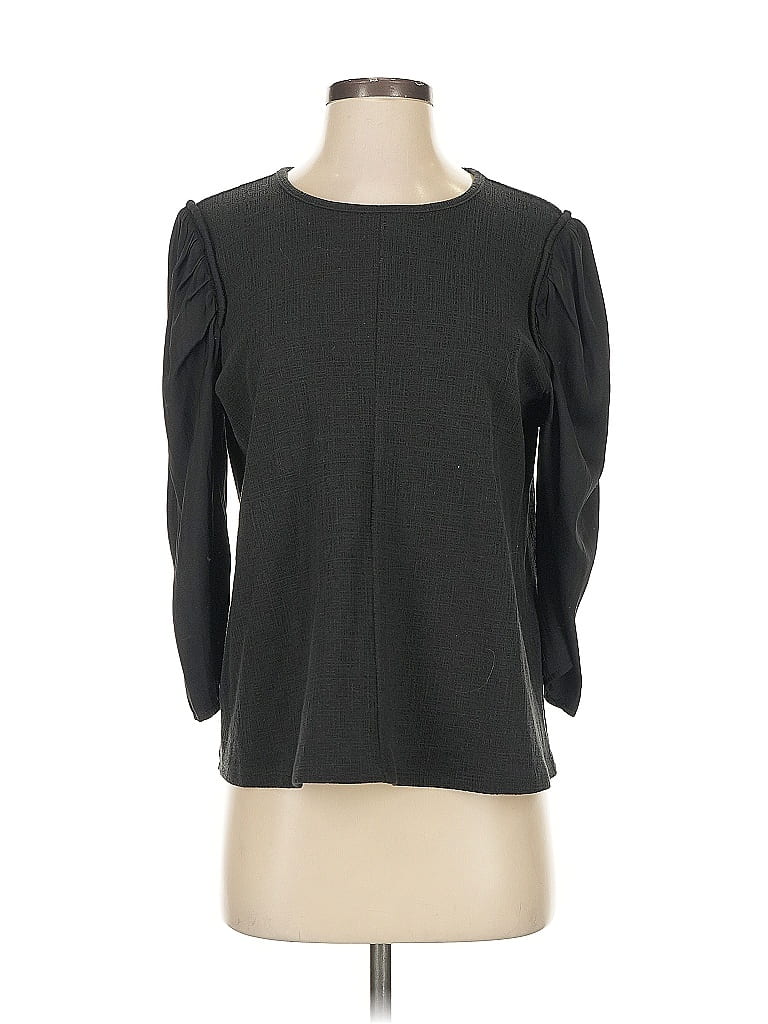 Pre-owned Current Air 3/4 Sleeve Top Gray Boatneck Tops