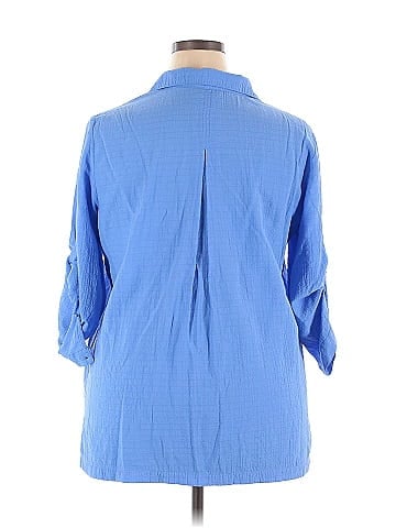 White Stag 3/4 Sleeve Button-Down Shirt (view 2)