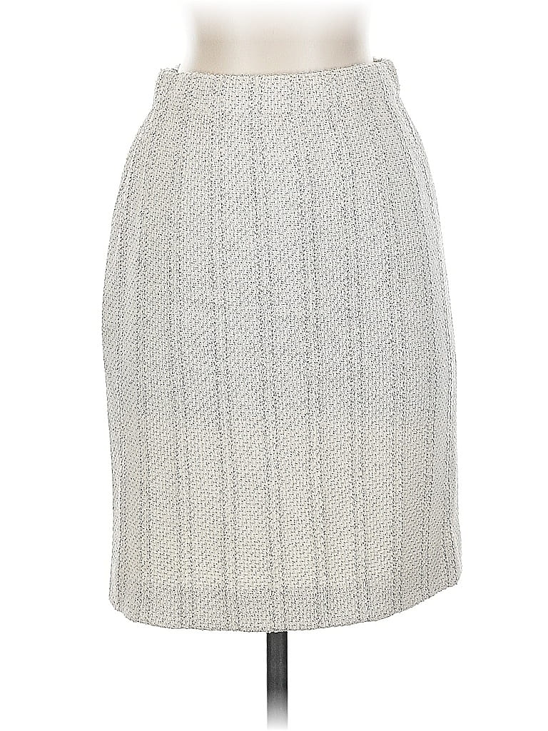 St. John Collection Chevron-herringbone Gray Formal Skirt Size 2 - photo 1