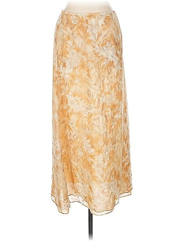 Kate Hill Tan Floral Sheer Skirt Delight (view 1)