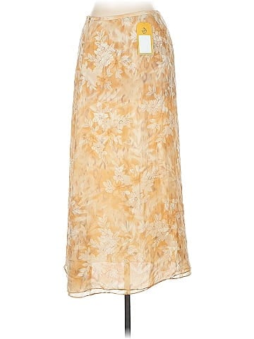Kate Hill Tan Floral Sheer Skirt Delight (view 2)