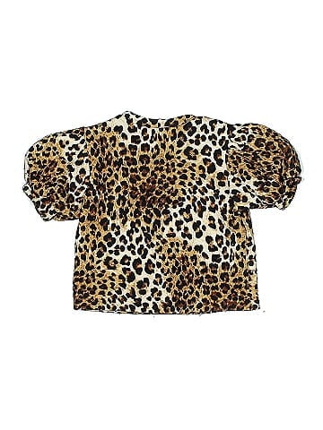 Aqua Short Sleeve Blouse (view 2)