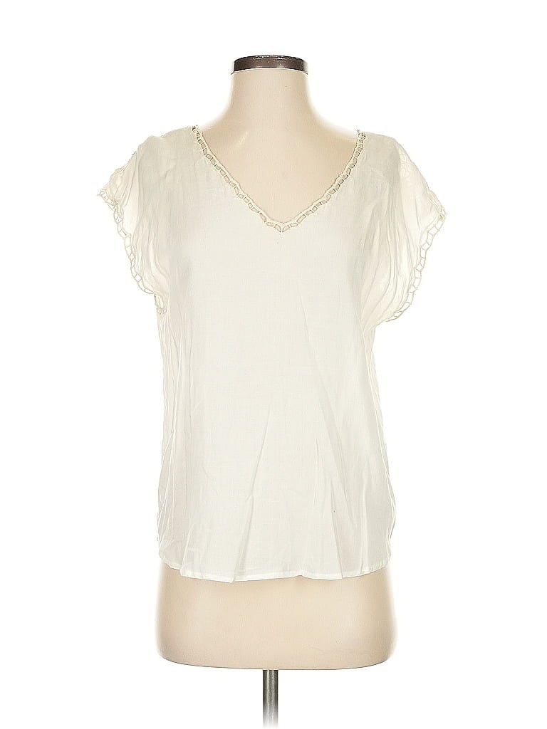 Pre-owned Forever 21 Contemporary Short Sleeve T-shirt In White