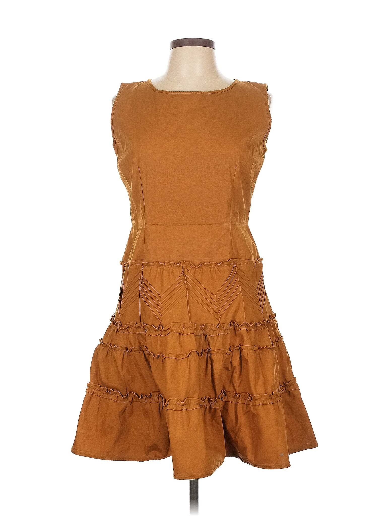 RED Valentino 100% Cotton Brown Tan Casual Dress Size 10