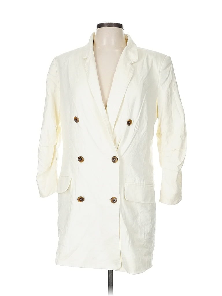 Pre-owned Frame Blazer Jacket In White