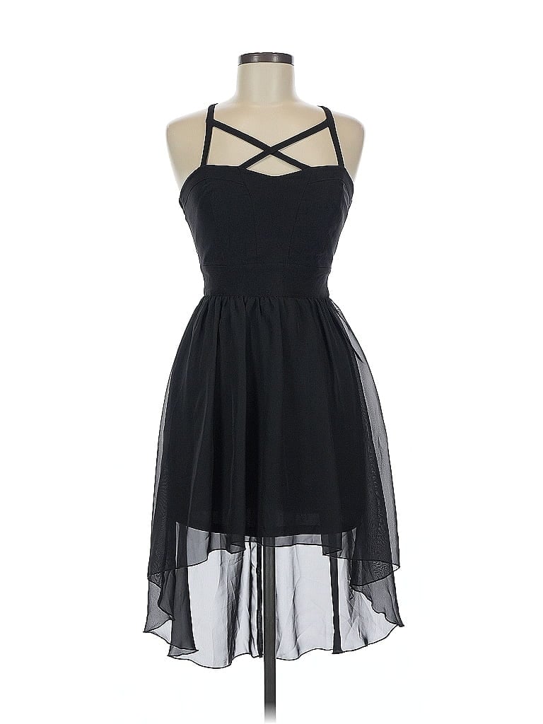 Trixxi 100% Polyester Solid Black Cocktail Dress Size 7 - photo 1