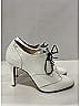 Chanel 100% Patent Leather Ivory CC Lace Up Heels Size EU 39 - photo 9