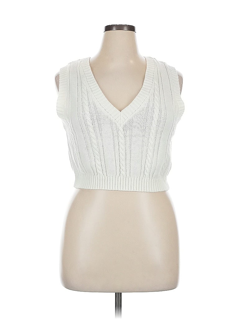 Pre-owned J For Justify Sweater Vest In White