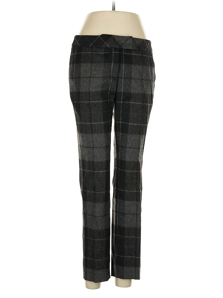 Akris Punto Plaid Gray Black Dress Pants Size 6 - photo 1
