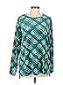 D&Co. Plaid Teal Pullover Sweater Size L - photo 1