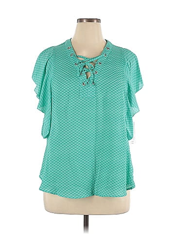 a.n.a. A New Approach Short Sleeve Blouse (view 1)