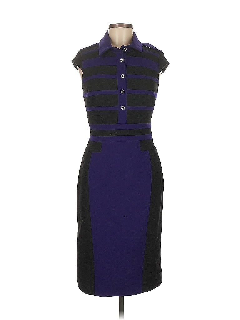 Karen Millen Blue Purple Cocktail Dress Size 6 - photo 1