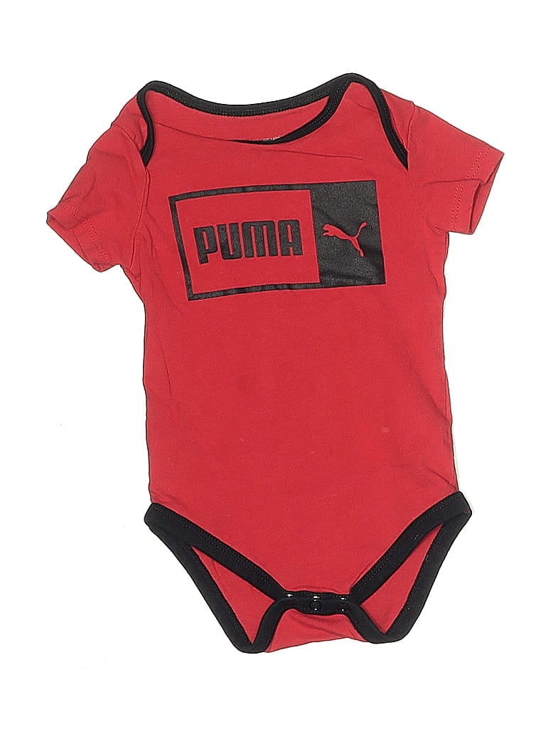 Click to view more detailed imagery on our partner's website Pre-owned Puma Babies' Short Sleeve Onesie In Red